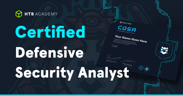 HTB Certified Defensive Security Analyst (CDSA)